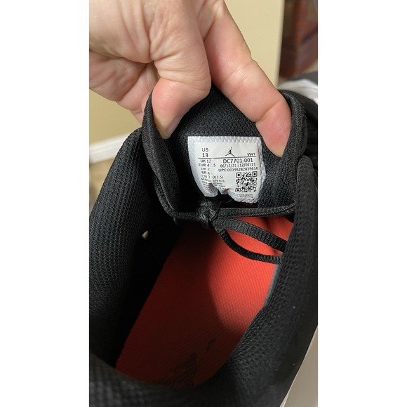 Jordan One Take 3 Black Grey Fog DC7701 001 Black/Red Basketball Sneakers‎ Sz 13 - Picture 6 of 8